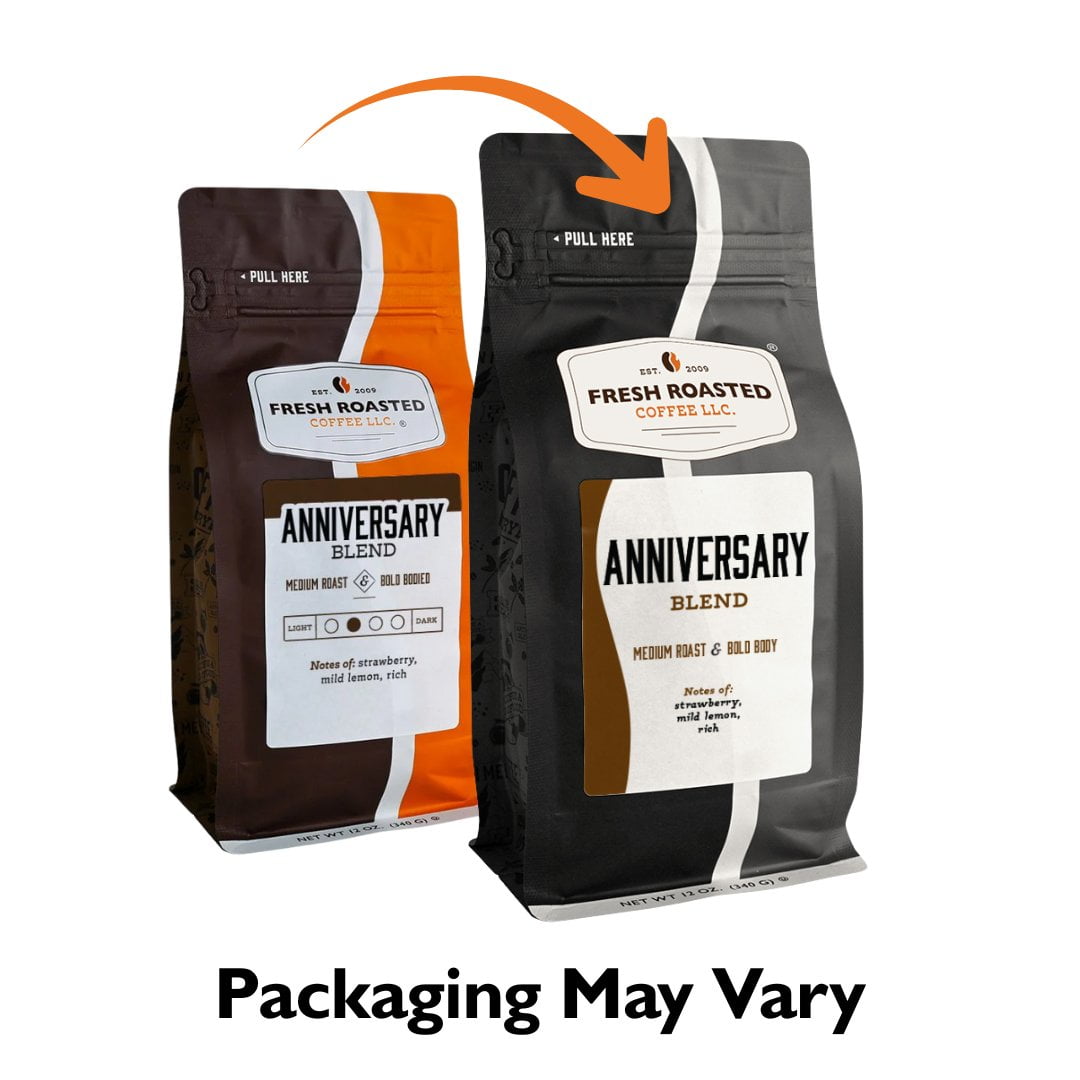 Fresh Roasted Coffee, Anniversary Blend, Medium Roast, Whole Bean, 80 oz 5 lbs
