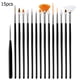 thumbnail image 4 of Soidarity 15 unids/set de pinceles para uñas, mango de plástico, esmalte de Gel, pintura, dibujo, pinceles de uñas de para arte de uñas, Juegos de manicura Negro 15 piezas Soidarity CE1769-03, 4 of 6