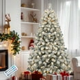 thumbnail image 4 of SgoodS 9ft Prelit Snow Flocked Christmas Tree with Remote Hinged Pine Christmas Tree, 4 of 9