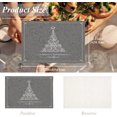 thumbnail image 5 of White Christmas Christmas Placemats, Grey Tree Table Mat Linen Burlap Washable Double-Deck Heat Insulation for Dining Table Kitchen Table Set of 4 (12 x 18 inch), 5 of 6