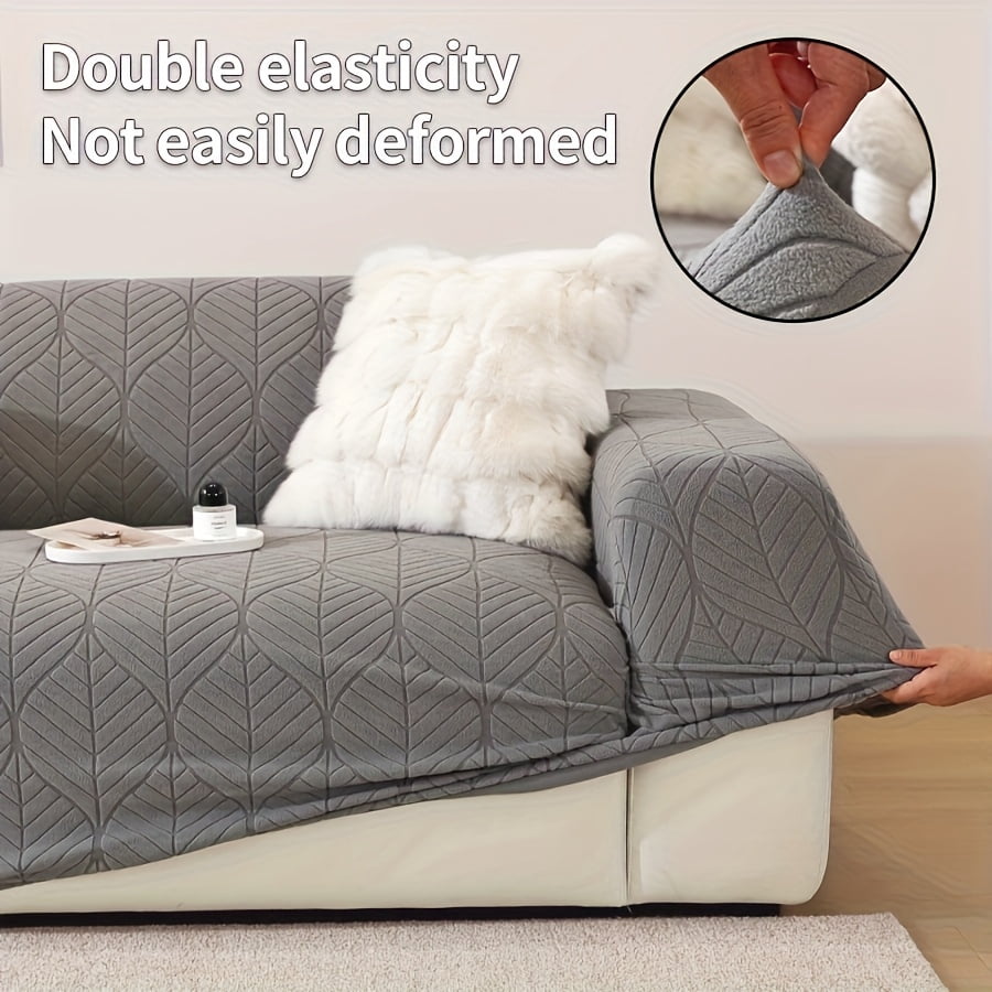 1pc New Jacquard Sofa Cover, Stretchable and Non-Deforming, Machine Washable, Suitable for All Seasons, Pet-Friendly, Ideal for Office, Living Room, Home Decor (Includes Bonus Pillowcase)
