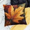 thumbnail image 2 of Autua Autumn Maple Leaves Throw Pillow Covers, Colorful Leaves Colorful Background Cushion Cover Digital Blended Hidden Zipperl Decorative Pillowcases for Hair Skin Square 22x22in, 2 of 5