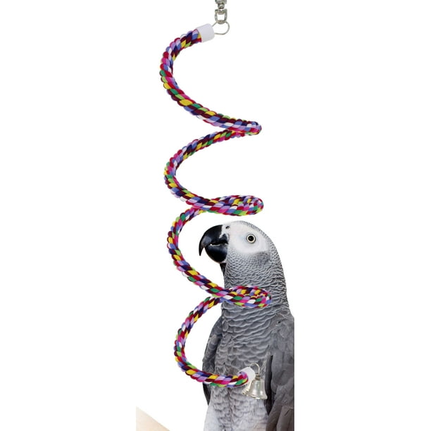 Bonka Bird Toys 1041 Medium Rope Boing Coil Swing Bird Toy. Walmart