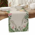 thumbnail image 4 of Table Runner Dresser Scarves 72 Inch Long, Christmas Watercolor Squirrel Pine Cone Linen Dining Table Runners Tree Branch Berry on Burlap Tabletop Scarf for Wedding Holiday Party Kitchen, 4 of 7