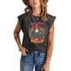 thumbnail image 4 of ABPHQTO Camiseta de patchwork con manga de sarape de leopardo gráfico con letras de animales para mujer, 4 of 5