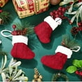 thumbnail image 7 of 12 Pcs Christmas Mini Stockings Xmas Classic Stocking Small Hanging Christmas Fireplace Decoration for Holiday Party, 7 of 7