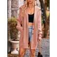 thumbnail image 2 of xiaxaixu Women Knit Cardigan Long Sleeve Turn-down Collar Button Closure Fall Casual Jacket Sweater with Pockets, 2 of 5