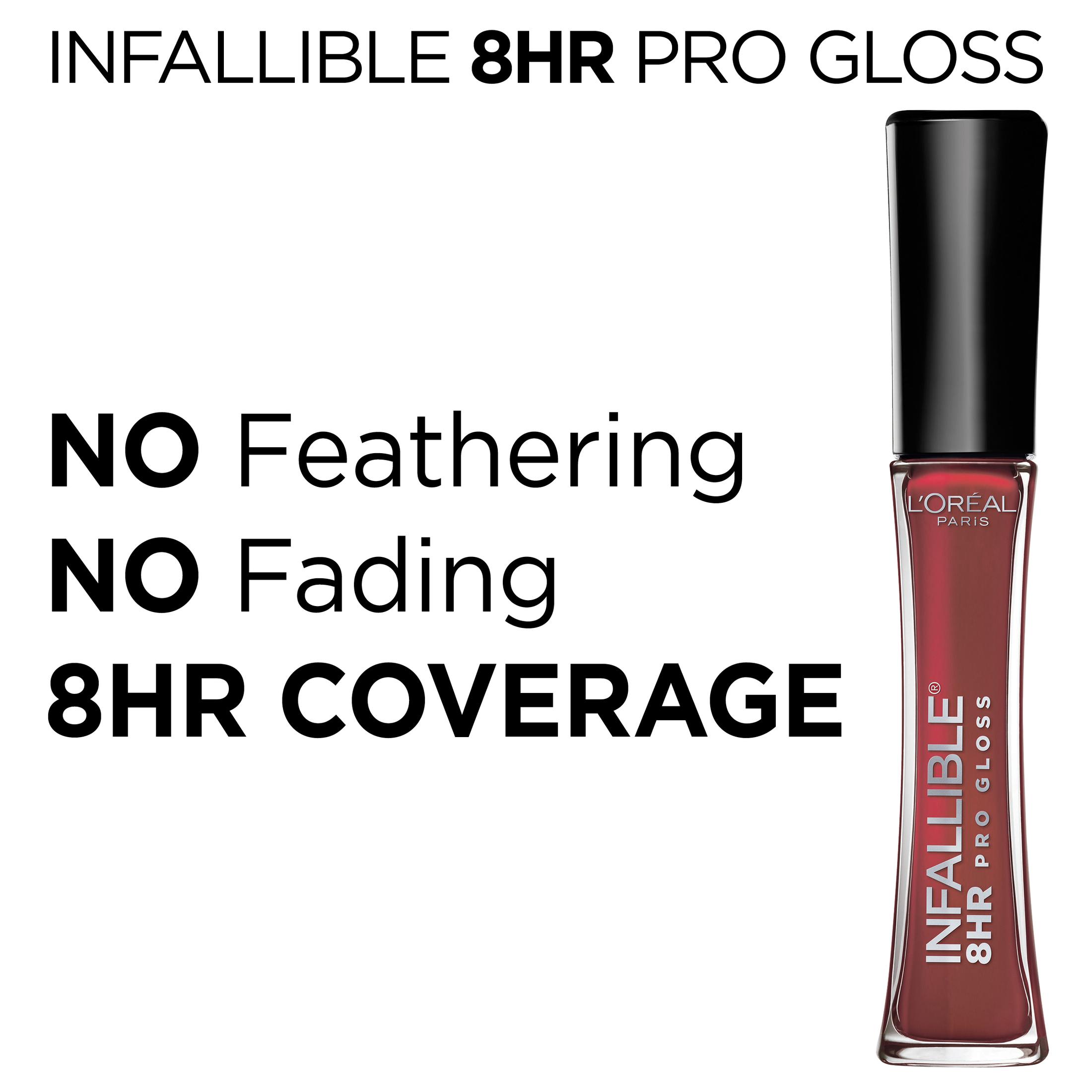 L'Oreal Paris Infallible 8 Hour Pro Hydrating Lip Gloss, Sangria - image 3 of 5