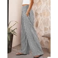 thumbnail image 4 of Womens Striped Gingham Palazzo Pants - High Waisted Wide Leg Trousers with Pockets - Casual Plaid Cropped Pants for Women - Lightweight Flowy Trousers for Summer 2026, 4 of 5
