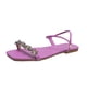 thumbnail image 2 of Flat Fashion Pansy Diamond Viscosa Punta redonda Charol Sandalias de moda Wmkox8yii nm8215, 2 of 5