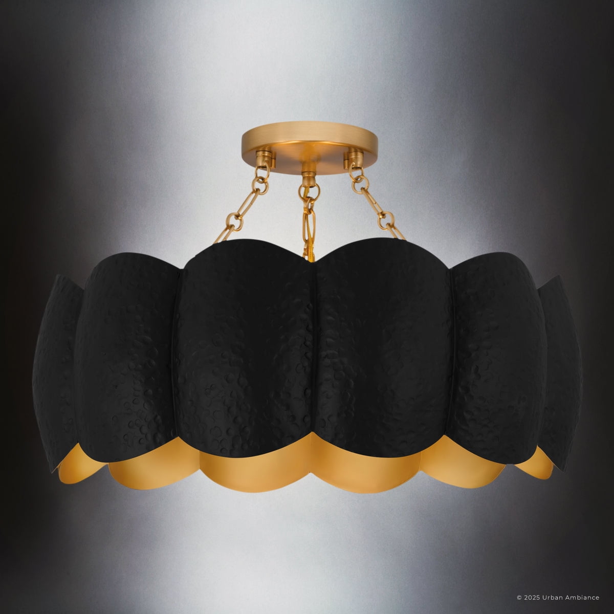 Luxury Cosmopolitan Ceiling Light, Matte Black, UQL6421