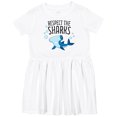 thumbnail image 3 of Inktastic Respect the Sharks Cute Hammerhead Shark Girls Toddler Dress, 3 of 5