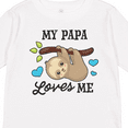 thumbnail image 4 of Inktastic My Papa Loves Me with Sloth and Hearts Boys or Girls Long Sleeve Toddler T-Shirt, 4 of 5