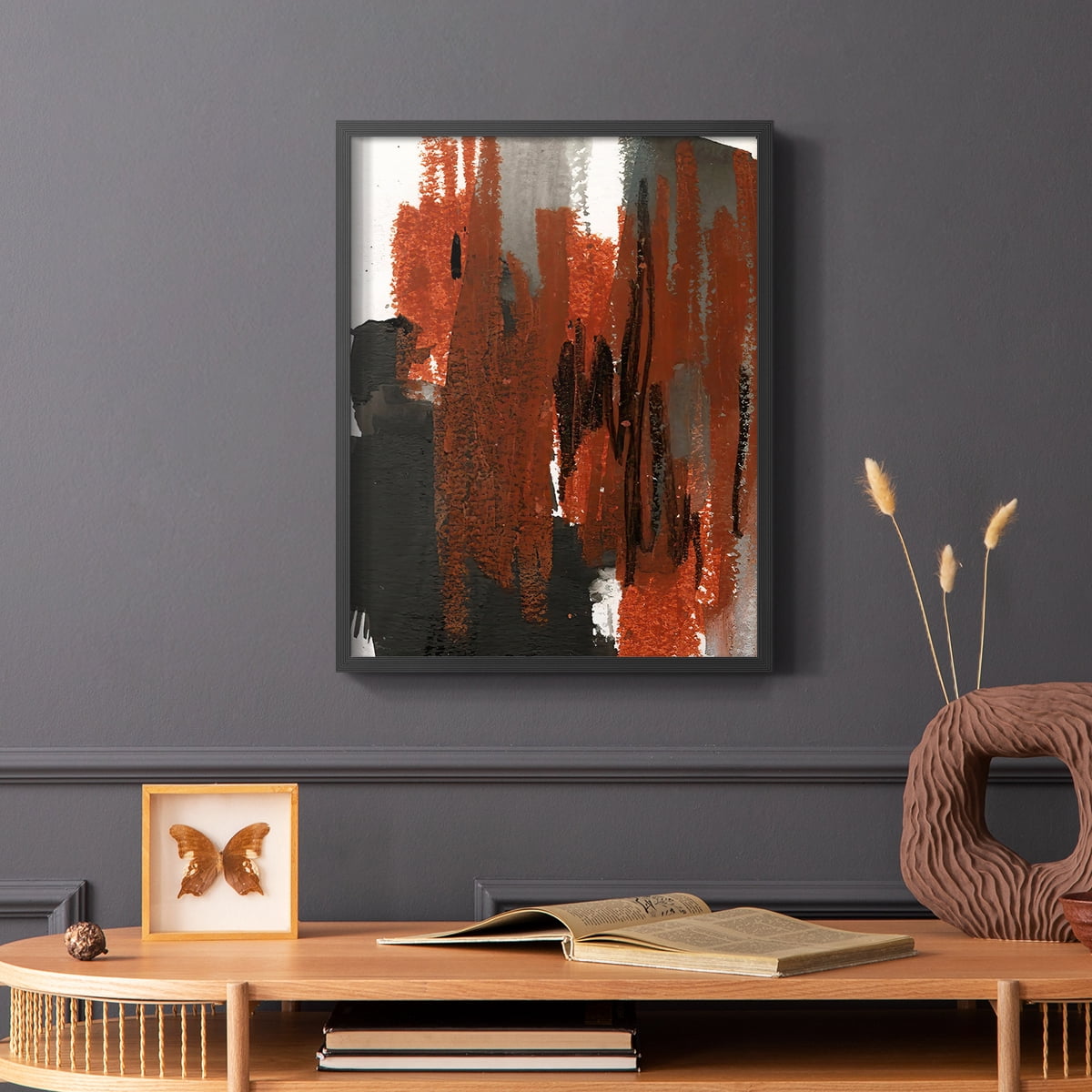 Loft Pastel VI Framed Print in Black Solid Wood Framed Print No Nail Hanging