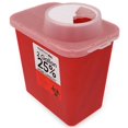 thumbnail image 1 of Contenedor para objetos punzantes Oakridge Products, 7,6 litros (paquete de 1), Biohazard, 1 of 6