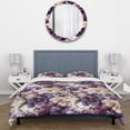 thumbnail image 3 of Designart "Tropical Orchid Oasis" Purple Tropical Bedding Covert Set - Tropical Bed Set With 2 Shams, 3 of 5