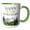Green/White, variant on 3drose, Happy Tenth Anniversary Forest Scene, 11oz Two-tone Yellow Mug