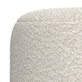 thumbnail image 3 of Simpli Home Simpli Home Chantal 18-inch-Wide Contemporary Pouf in White Boucle Fabric, 3 of 5