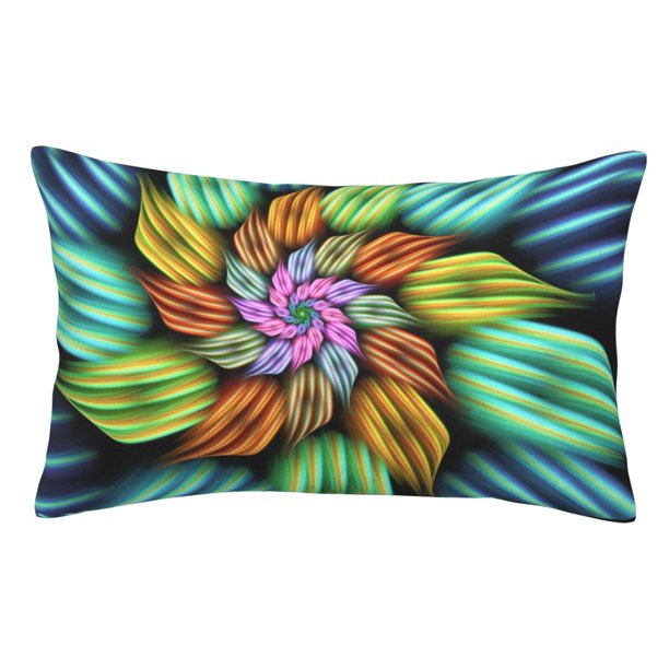 Fotbe Hippie Style Funda de Almohada Decorativa Estilo Occidental, Lujo en Algodón, Fundas para Almohadas King, Cojín Estampado para Decoración del Hogar-14"x20"