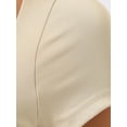 thumbnail image 5 of DARING DIVA Women's Short Unitard Stretchy Square Neck Jumpsuit M Apricot, 5 of 6