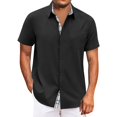 thumbnail image 1 of Hawaiian Shirt For Men, Men's Vintage Button Down Bowling Shirts Short Sleeve Summer Beach Shirt 3XL, 1 of 4
