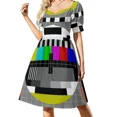 thumbnail image 1 of Vestido sin mangas con pantalla de prueba de TV, ropa de verano, vestido de playa para mujer., 1 of 7