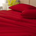 thumbnail image 3 of D.N.G. BEDDINGS Luxury 4 Piece Sheet Set with 10 Inch Deep Pocket 800 Thread Count 100% Egyptian Cotton Solid Red Color Twin XL Size, 3 of 4