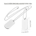 thumbnail image 2 of Collar de acero inoxidable para hombre, doble cara, placa de identificación en blanco, cadena, 2 of 3
