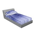 thumbnail image 2 of Ambesonne Forest Fitted Sheet & Pillow Sham Set, Winter Woodland Foggy, Twinxl, Purple Black Grey, 2 of 2