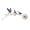 B, variant on KGJQ Bird Floral Garden Stake, Rustic Metal Bird Yard Art Decorations with Dandelion Accent, Weather-Resistant Bird Garden Sculpture for Lawn Patio Flower Bed Backyard, Memorial Gift