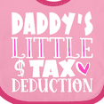 thumbnail image 4 of Inktastic Daddy's Little Tax Deduction Pink Hearts Boys or Girls Baby Bib, 4 of 4