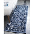 thumbnail image 2 of Unique Loom La Jolla Patchwork Border Area Rug 2' 7 x 10' Runner Blue/Ivory, 2 of 5