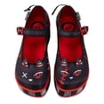 thumbnail image 2 of Hot Chocolate Design Women's Platform Shoes – Riot Kitty Mary Jane, Buckle Closure, Cat Face Design, Red Accents, 2.2" Platform Heel, Rubber Sole, Cushioned Insole, Size 8, 2 of 6
