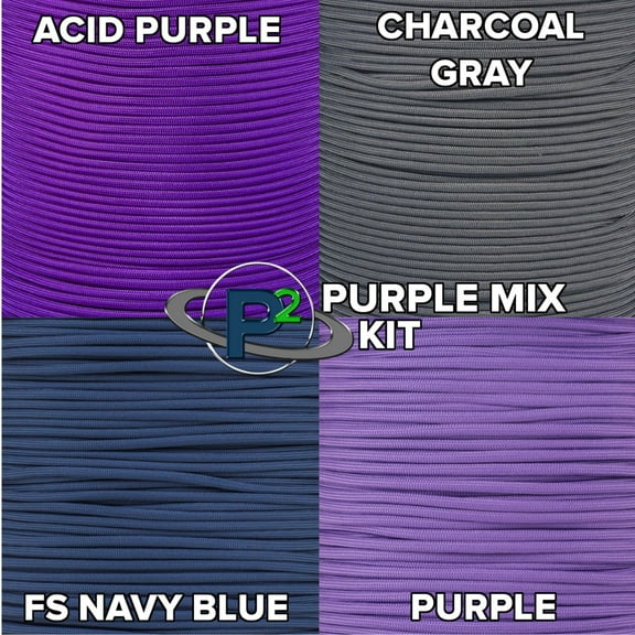 PARACORD PLANET Parachute Cord Combo Kits for Crafting, Camping, Survival, Emergency (Kit Sizes Range from 100 to 800 Total Feet)