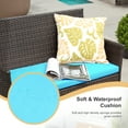 thumbnail image 3 of Lacoo 4 Piece Outdoor Patio Furniture PE Rattan Wicker Table and Chairs Set with Cushions, Blue, 3 of 7