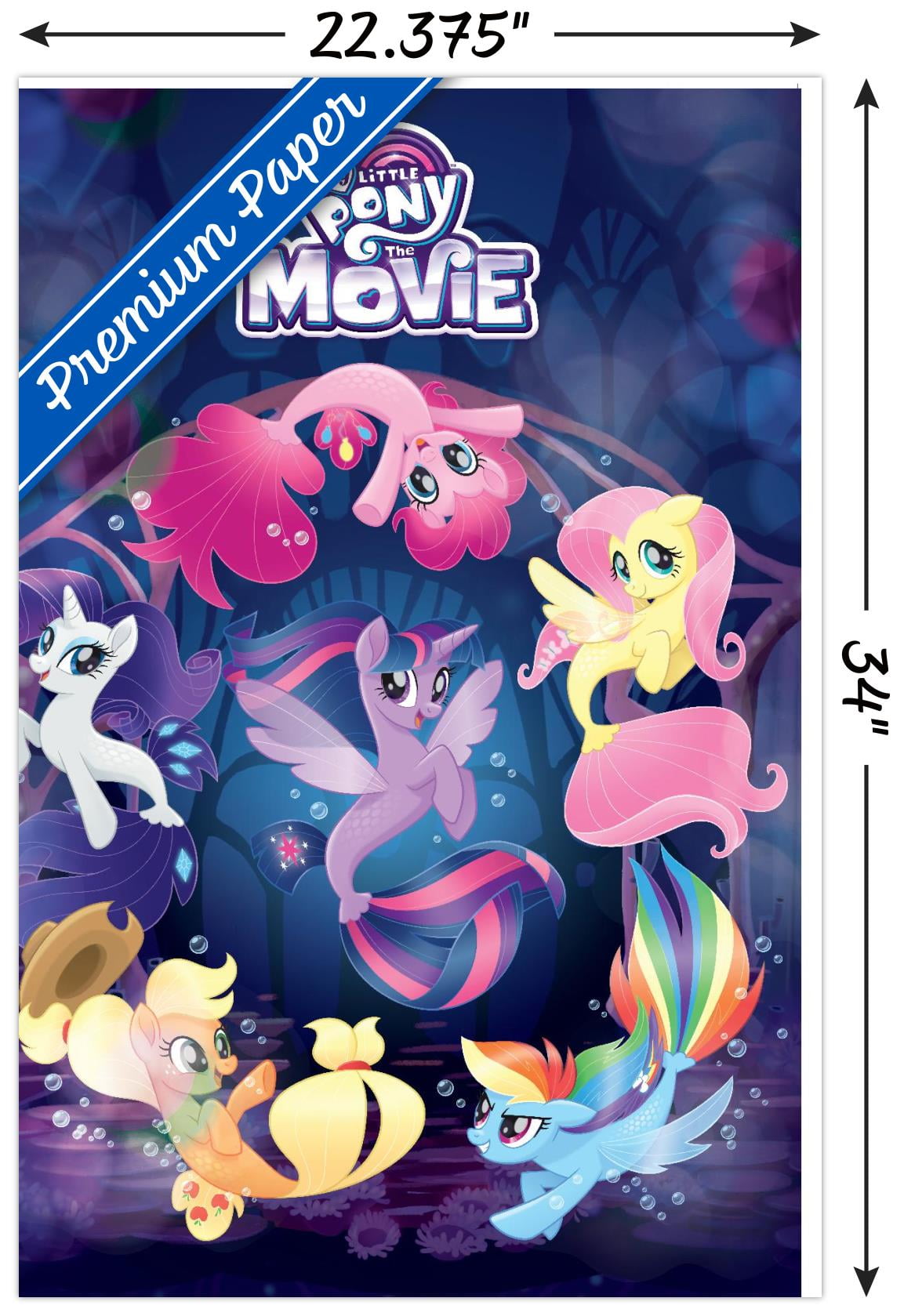Hasbro My Little Pony Movie - Underwater Wall Poster, 22.375" x 34"
