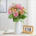 thumbnail image 3 of Kugisaki Artificial Flowers Fake Peony Silk Hydrangea Bouquet Decor Plastic Flower Arrangements Wedding Decoration Table Centerpieces, 3 of 6