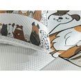 thumbnail image 3 of Ambesonne Dog Quilted Coverlet 3 Pcs, Dog Family in a Row, King Size, Yellow Brown, 3 of 4