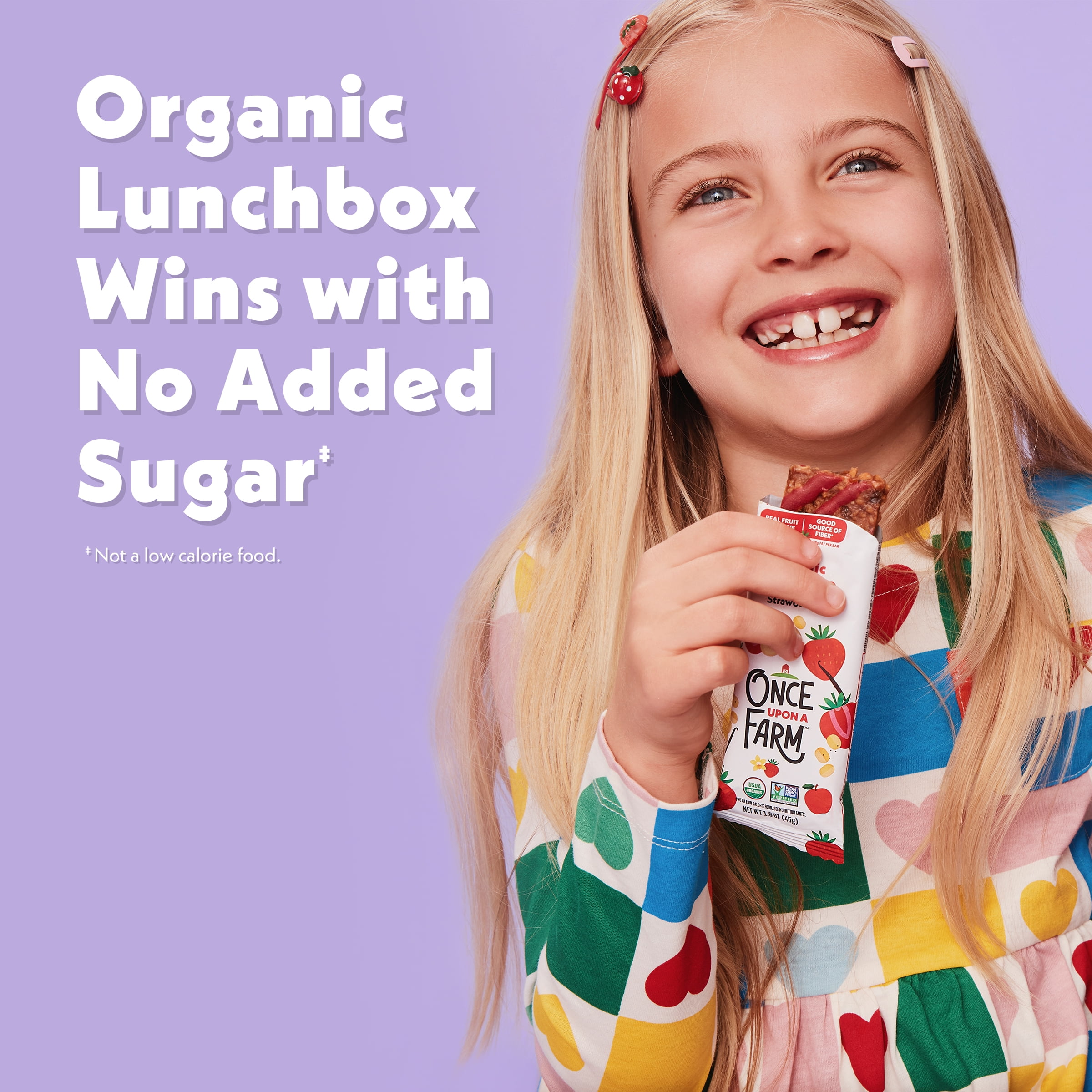 Once Upon a Farm Organic Refrigerated Oat Mini Toddler Snack Bar, Blueberry, 6ct