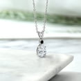 thumbnail image 4 of Gem Stone King 925 Sterling Silver Black Diamond Pendant with Chain Set with Moissanite (1.39 Cttw), 4 of 4