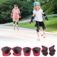 thumbnail image 3 of 6 Pcs Ensemble de Protection pour Vélo Patinage Enfants Protection Genou Patin à Glace Roller Sports Extérieurs Rouge, 3 of 6