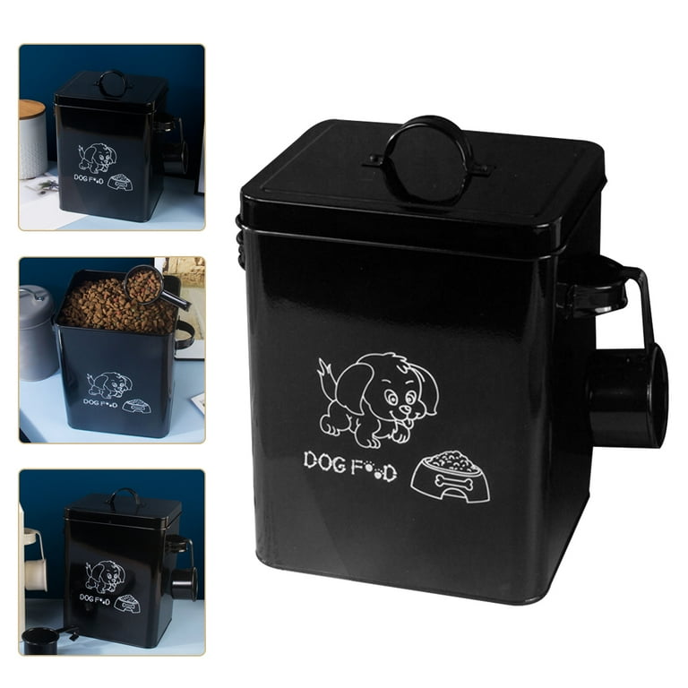 Black dog food container cheap