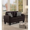 thumbnail image 2 of Home Elegance 8202CH-2 35 x 32 x 56.75 in. Sinclair Love Seat - Chocolate, 2 of 10
