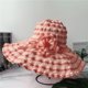 thumbnail image 1 of Sombrero de ala ancha GeweYeeli para mujer, transpirable, con protección UV, plegable, para playa, color naranja, 1 of 3