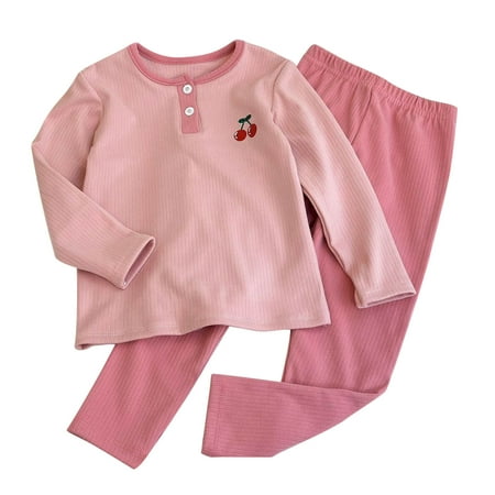 

EHQJNJ Christmas Pajamas for Girls Kid s Autumn Winter Homewear Boys Girls Cartoon Printed Long Sleeve T Shirt Long Pants Pajamas Suits Children s Clothing Baby Footie Pajamas Girl 2-3 Years