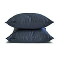 thumbnail image 4 of The HomeCentric Luxury Lumbar Pillow Cover Midnight Blue Pack Of 2, 20"x28" (50x70 cm) Art Silk Plain & Solid Oblong Pillow Cover, Solid Modern Style - Midnight Blue Luxury, 4 of 5