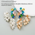 thumbnail image 4 of stanreset 1 Pair Colorful Rhinestone Earrings Exaggerated Ear Studs Drop American Style Earring Jewelry for Wedding Dating White, 4 of 6