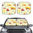 thumbnail image 2 of Haiem Heavy Equipment Windshield Sun Shade: Universal Foldable 2-Piece Car Front Window Sunshade - Blocks Uv Rays, And Reduces Heat,Essential Car Accessory Small, 2 of 7