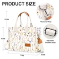 thumbnail image 5 of Gocvo Canvas Tote Bags for Women, Large Multi-Pocket Shoulder Handbag, Crossbody Messenger Bag, Watercolor Flower, 5 of 6