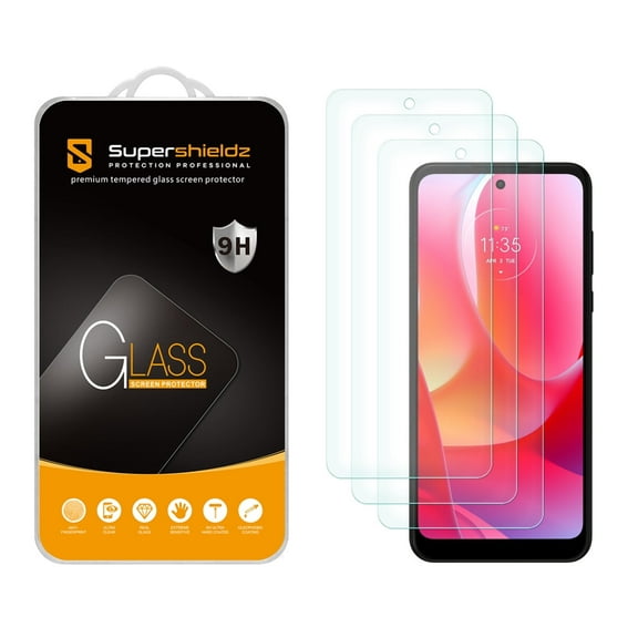 (3 Pack) Supershieldz Designed for Motorola Moto G Play (2023) Tempered Glass Screen Protector, Anti Scratch, Bubble Free